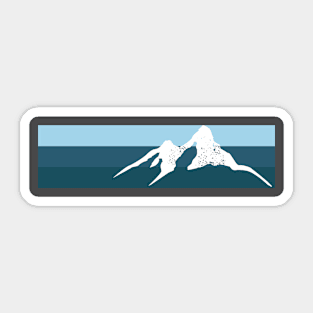 Mountain in Blue Sticker